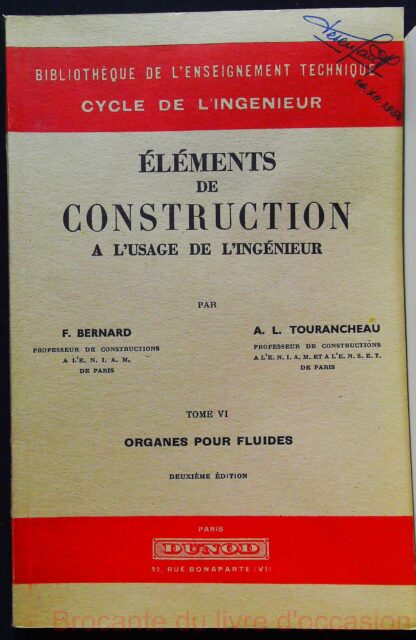 Éléments de construction a l'usage de l'ingénieur Tome 5 et 6 (titres en description)