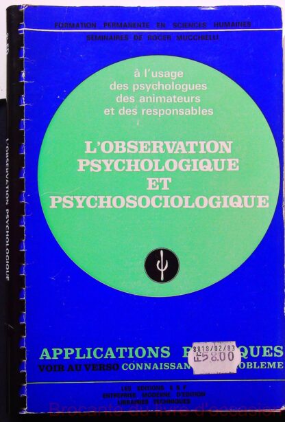 L'Observation psychologique et psychosociologique