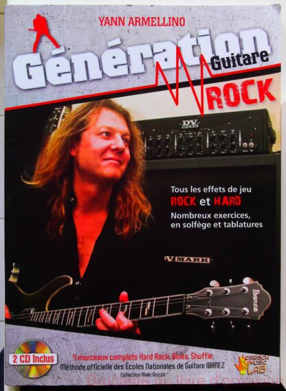 Armellino Yann Generation Guitare Rock Guitar Book-2Cd French