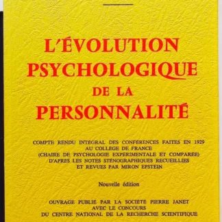 L'evolution psychologique de la personnalité