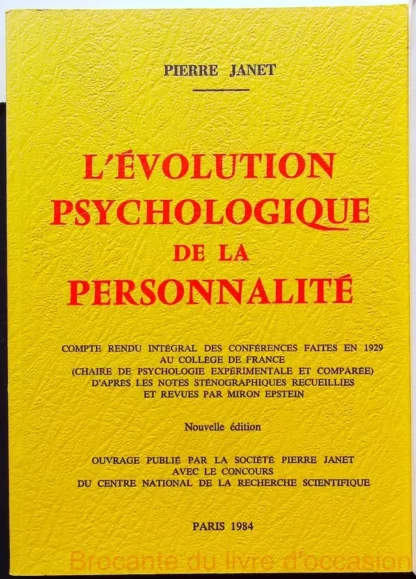 L'evolution psychologique de la personnalité