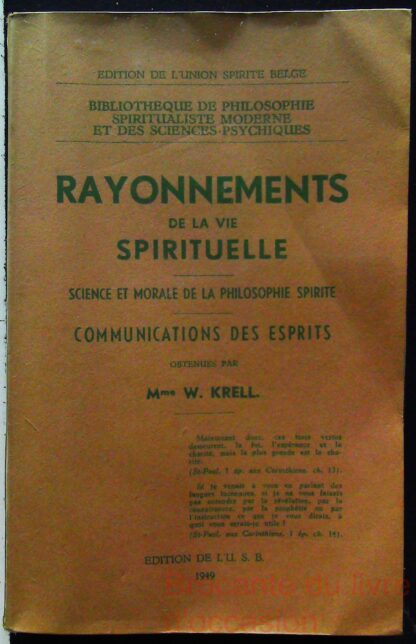 Rayonnements de la vie spirituelle. Science et morale de la philosophie spirite