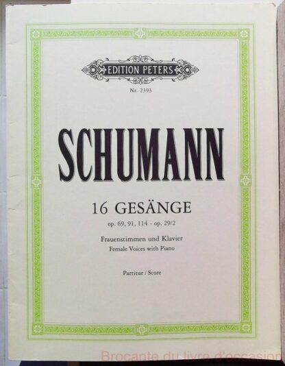 16 Female Choruses (Partition) Schumann Robert (texte en Allemand)