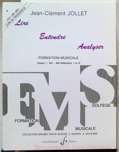 Lire entendre analyser volume 1 professeur (Partition)