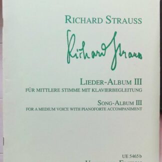 Lieder-Album III – Richard Strauss – Partition