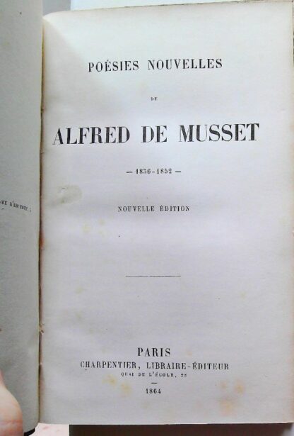 Lot de 5 livres-Alfred de Musset-édition année 1850  Titres en description – Image 11