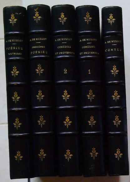 Lot de 5 livres-Alfred de Musset-édition année 1850 – Titres en description