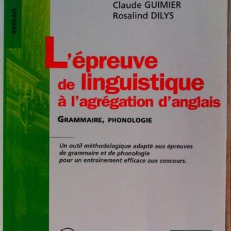 Epreuve De Linguistique Agregation Anglais. Grammaire, Phonologie