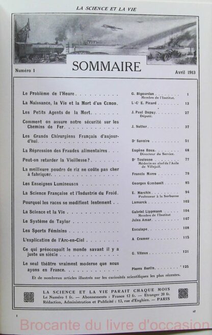 La science et la vie numéro 1 de 1913 (réédition de 1975) – Image 4