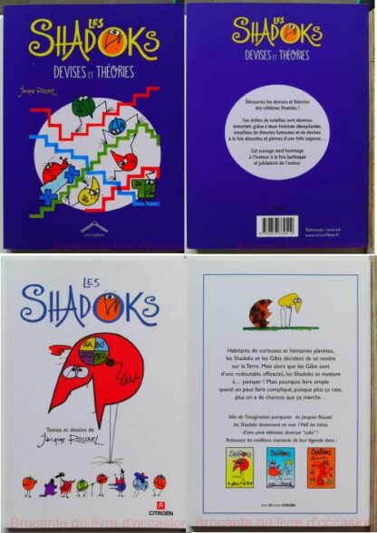 Lot de 2 livres -Les shadoks - Devises et théories + Les shadocks (préface de Claude Piéplu)
