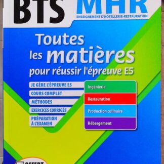 Toutes les matières - BTS MHR - Réflexe - Examen 2025