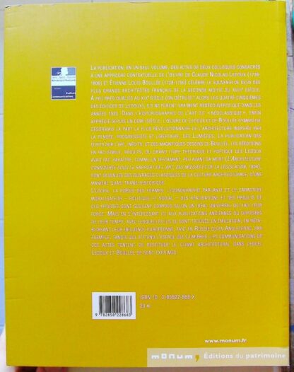 Claude Nicolas Ledoux Et Le Livre D'architecture En Français - Suivi De Etienne Louis Boullée L'utopie Et La Poésie De L'art – Image 3