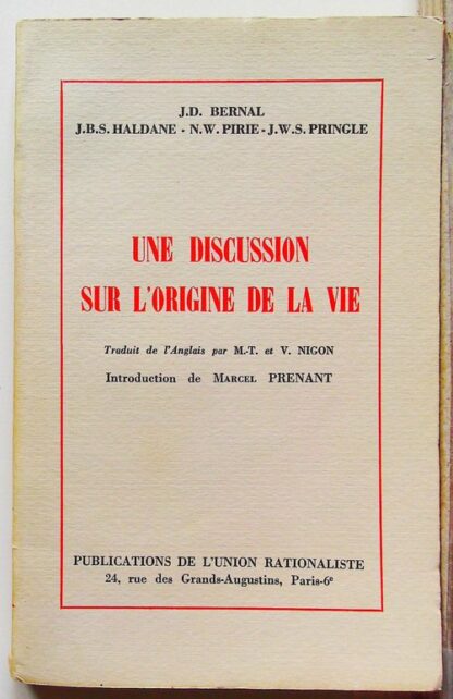 Une discussion sur l origine de la vie.