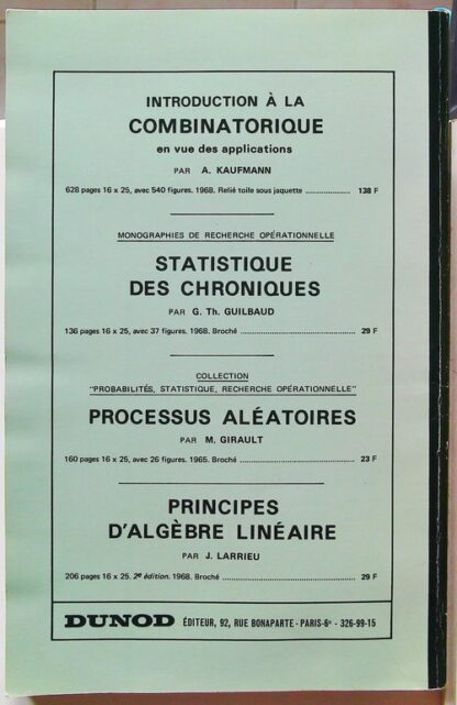 Analyse de variance et plans d'expérience – Image 3