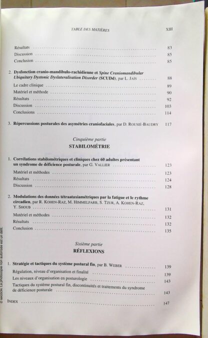 Entrees Du Systeme postural Fin. Premieres Journees Francaises De Posturologie Clinique – Image 6