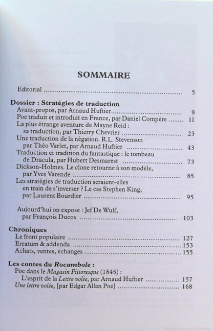Le Rocambole numéro 11 2000 Strategies de Traduction – Image 5