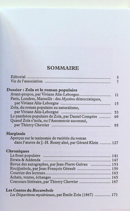 Le Rocambole numéro 19 Zola et le Roman Populaire- – Image 5