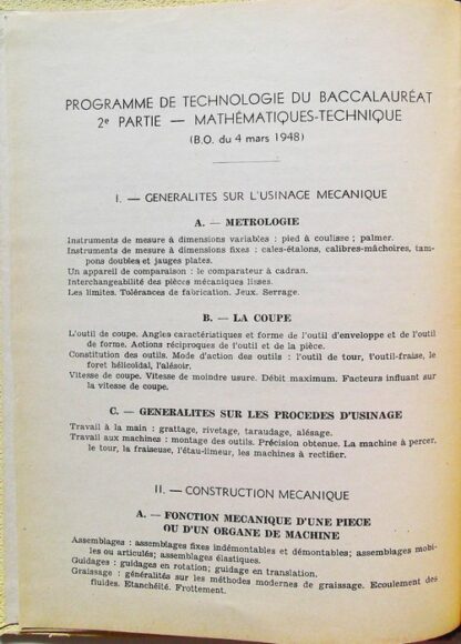 Manuel de technologie  mathématiques-technique S. Berrens – Image 4