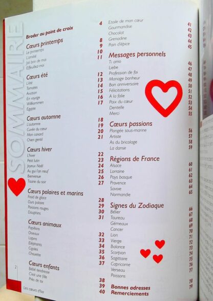 Les Coeurs D'isa - Tome 1, 70 Coeurs `A Broder Au Point De Croix (dédicace page de garde) – Image 5