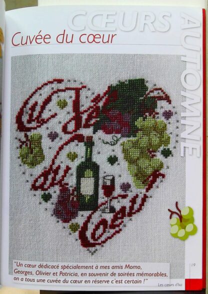 Les Coeurs D'isa - Tome 1, 70 Coeurs `A Broder Au Point De Croix (dédicace page de garde) – Image 8