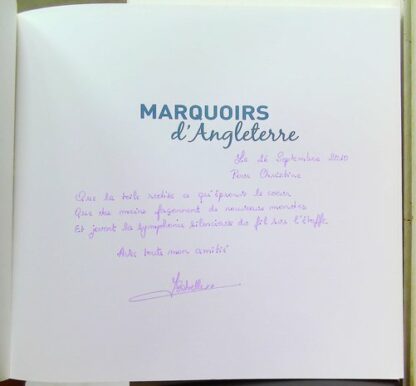 Marquoirs d'Angleterre (dédicace page de garde) – Image 4
