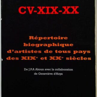 Répertoire biographique d'artistes de tous pays des XIXe et XXe siècles