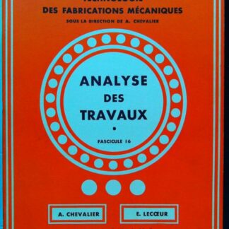 Analyse des travaux - fascicule 16
