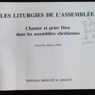Chanter et prier Dieu dans les assemblées chrétiennes