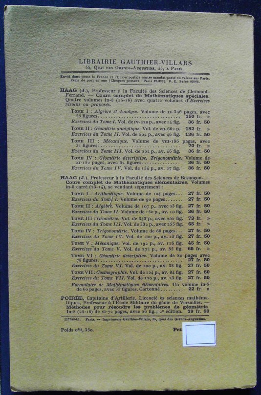 Exercices du cours de mathématiques spéciales. Tome III : Mécanique – Image 3