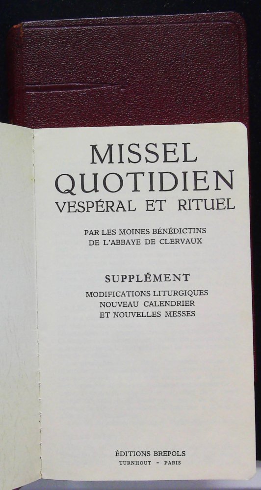 Missel Quotidien Vesperal