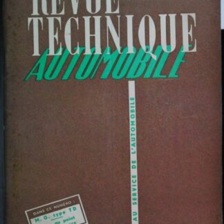 Revue Technique Automobile n° 62- M. G. type TD Mise au point des moteurs