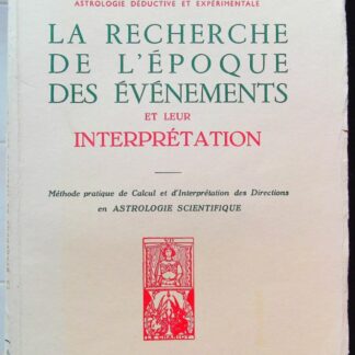 La recherche de l’époque des évènements