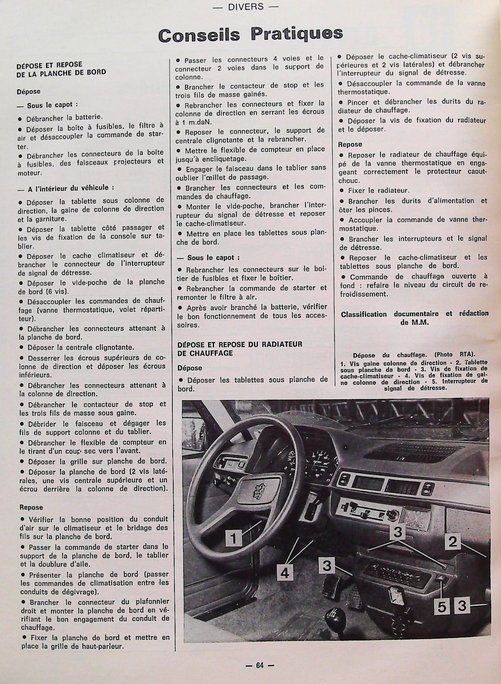 Revue Technique Automobile - PEUGEOT 305 - 1982 à 1988 – Image 5