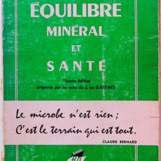 'Equilibre minéral et santé