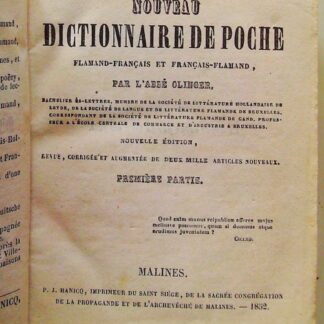 Nouveau dictionnaire de poche flamand-français et français-flamand