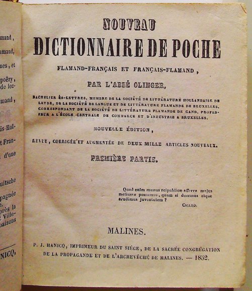 Nouveau dictionnaire de poche flamand-français et français-flamand