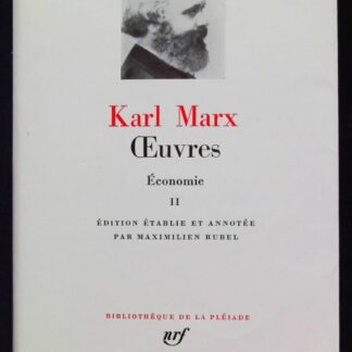 Karl Marx Oeuvres Economie Tome 2