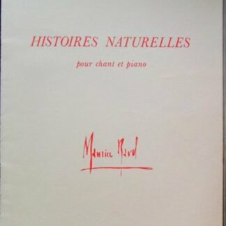 RAVEL Histoires Naturelles Partition - Chant piano
